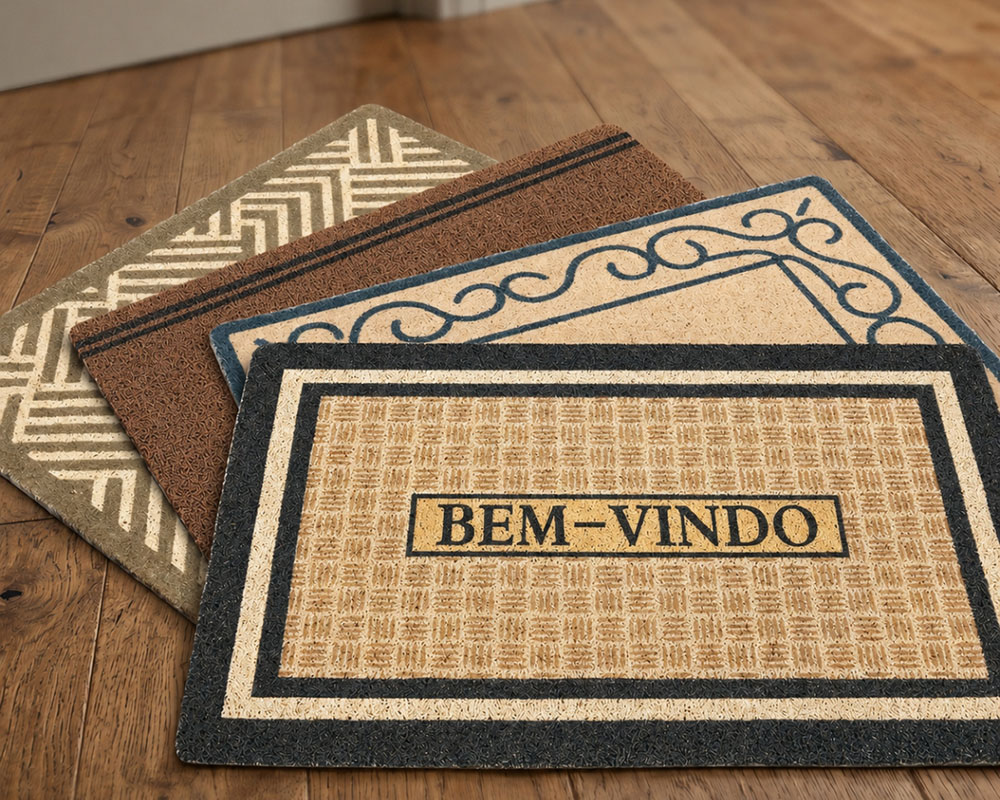 Tapete Bem-Vindo Emborrachado - Daltêxtil Tecidos